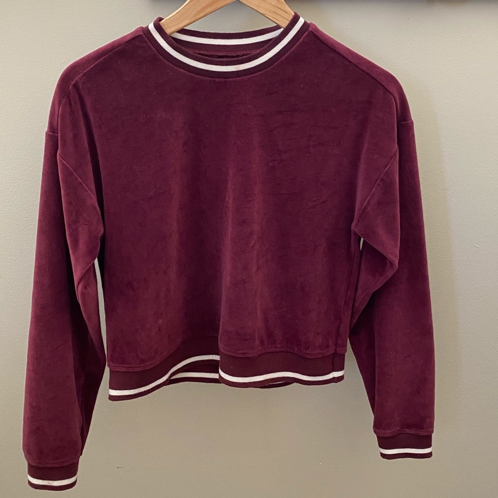 Kendall and Kylie velvet crew neck